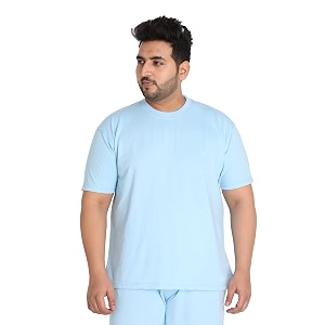 CHKOKKO Mens Plus Size Terry Cotton Loose