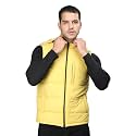 CHKOKKO Men's Winter Quilted Jacket PaleYellow XL