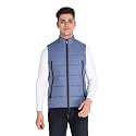 CHKOKKO Men's Winter Quilted Jacket Denim Size XL