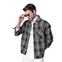 CHKOKKO Men39s Tweed Winter Shacket Stylish Flannel