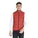 CHKOKKO Men's Winter Quilted Jacket Rust Size M