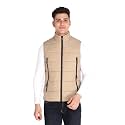 CHKOKKO Men's Winter Quilted Jacket Beige Size M
