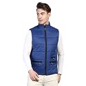 CHKOKKO Men's Winter Quilted Jacket Royal Blue Size L