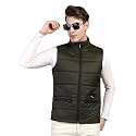 CHKOKKO Men's Winter Quilted Jacket Olive Size XL