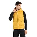 CHKOKKO Men's Winter Quilted Jacket Mustard Size L