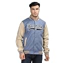 CHKOKKO Mens Regular Varsity Jacket with Snap