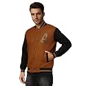 CHKOKKO Mens Regular Varsity Jacket with Snap