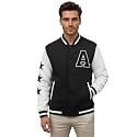CHKOKKO Mens Regular Varsity Jacket with Snap