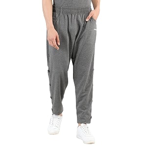 chkokko men casual track pant gym workout lower with pocket anthra 3xl