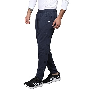 chkokko men casual track pant gym workout regular fit lower with pocket blue size 2xl