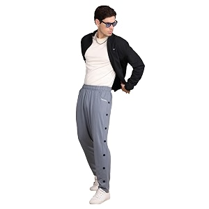 chkokko men casual track pant gym workout lower with pocket slate grey 3xl