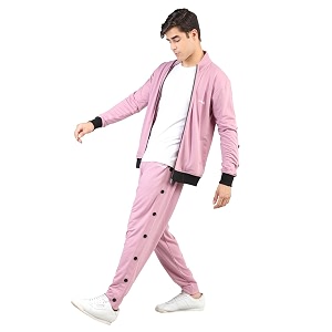chkokko men casual track pant gym workout lower with pocket pastel pink 5xl