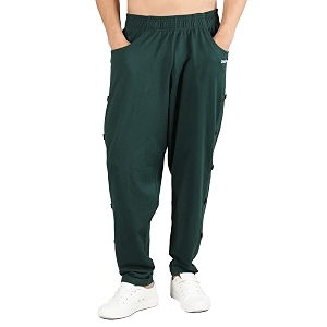 chkokko men casual track pant regular fit lower with pocket bottle green 5xl