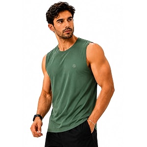chkokko sleeveless t shirts gym vest for men workout premium cotton blend