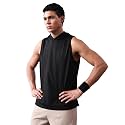 CHKOKKO Sleeveless Hooded T Shirts Gym Vest for Men Workout Solid Premium Cotton Blend Tank Top for Man Running Vest Sando Gym Wear Lightweight Breathable Casual Summer Wear Boys