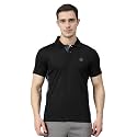 CHKOKKO Men Polyester Solid Active Sports Wear Polo Half Sleeve Gym T-Shirt with Button-Down Collar Quick Dry Breathable Perfect for Workout Regular Fit and Running Tee
