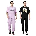 CHKOKKO Men Printed Casual Summer Wear Coords