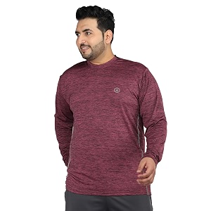 CHKOKKO Mens Plus Size Round Neck Full