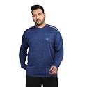 CHKOKKO Mens Plus Size Round Neck Full