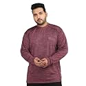 CHKOKKO Mens Plus Size Round Neck Full