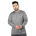 CHKOKKO Mens Plus Size Round Neck Full