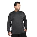 CHKOKKO Mens Plus Size Round Neck Full