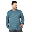 CHKOKKO Mens Plus Size Round Neck Full