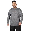 CHKOKKO Mens Plus Size Round Neck Full
