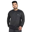 CHKOKKO Mens Plus Size Round Neck Full