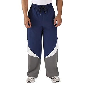 CHKOKKO Mens Nylon Track Pants with Colorblock