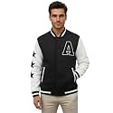 CHKOKKO Mens Regular Varsity Jacket with Snap
