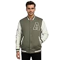 CHKOKKO Mens Regular Varsity Jacket with Snap