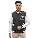 CHKOKKO Mens Regular Varsity Jacket with Snap