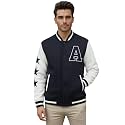 CHKOKKO Mens Regular Varsity Jacket with Snap