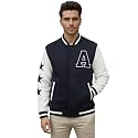 CHKOKKO Mens Regular Varsity Jacket with Snap