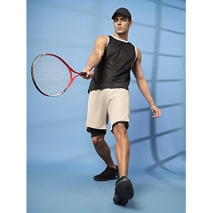CHKOKKO Men Polyester Solid Gym Regular Fit