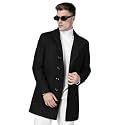 CHKOKKO Men Stylish Long Winter Coat Single