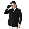 CHKOKKO Men Stylish Winter Coat Hip Length, Single Breasted Design with Notched Lapel Collar| Buttoned Cuffs and Front Side Pockets for Versatile Occasions