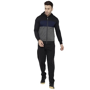 chkokko men winter track suit hooded zipper set