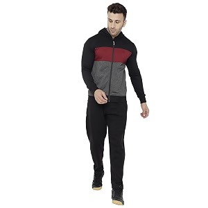 chkokko men winter track suit hooded zipper set