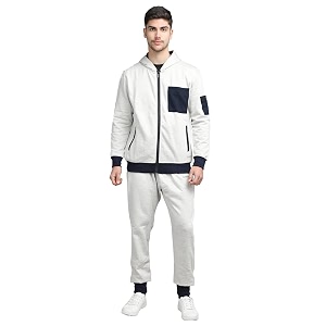 chkokko men winter track suit hooded zipper set