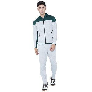 chkokko men winter track suit hooded zipper set