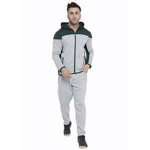 chkokko men winter track suit hooded zipper set