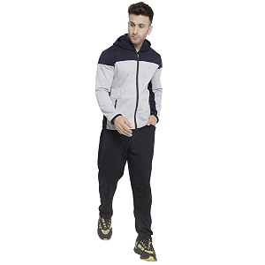 chkokko men winter track suit hooded zipper set