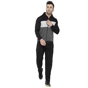 chkokko men winter track suit hooded zipper set