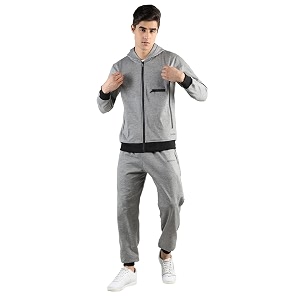 chkokko men winter track suit hooded zipper set