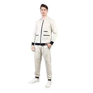 chkokko men winter track suit hooded zipper set