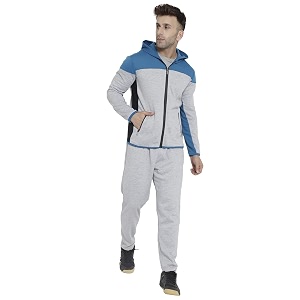 chkokko men winter track suit hooded zipper set