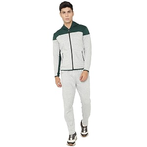 chkokko men winter track suit hooded zipper set