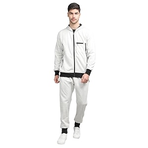 chkokko men winter track suit hooded zipper set
